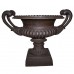 0398B Large French Louis XIV Style Iron Urn w. Handles