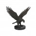 98035 Bronze Statue of Winged Eagle Landing on Marble Base