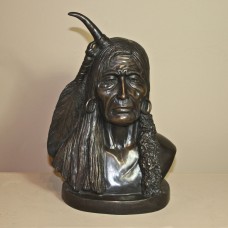A0622  Native American Indian Bronze Bust