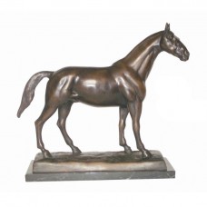 A1511 Standing Bronze Horse on Marble Base
