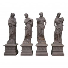 A162/A163/A164/A165 Set of 4 Neoclassical Design Four Seasons Goddess Statues in Cast Iron