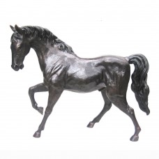 A1840 Large Bronze Trotting Horse