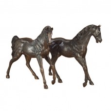 A2217  Bronze Pair Of Standing Horses