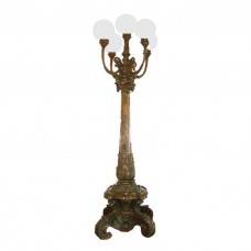 A2283 Solid Bronze Elegantly Decorated 10 foot Tall Baroque  5 light Lamp Post