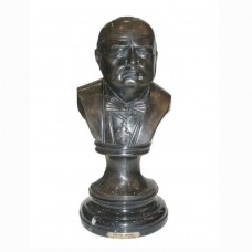A3738 Large Bronze Statue of Churchill Bust