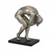 A4141 Bowing Bronze Man on Marble Base