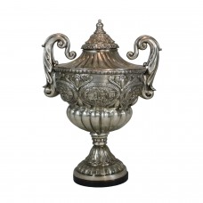 A4371 Meticulously Decorated Neo-Classical Bronze Urn on Base