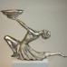 A4885 French Art Deco Bronze Woman in Dress Compote Dish