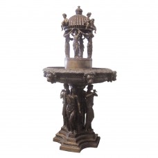 A4908  Monumental European Style Bronze Fountain Of Standing Women