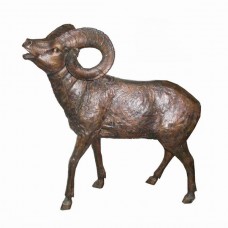 A5194 Detailed Lifelike Bronze Ram