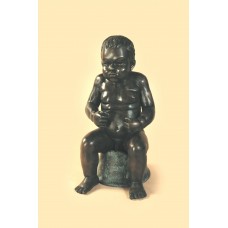 A5310 Large Bronze Young Boy Sitting on a Pot