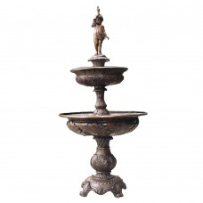 A6552  Monumental Two Tier Bronze Cherub Fountain