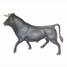 A6587 Impressive Large Bronze Of A Bull Posing