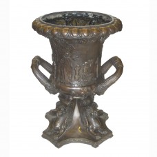A7090  Large Detailed Bronze Planter Urn