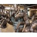 A4330 Impressive Bronze Fountain Of Galloping Seahorses