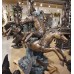 A4330 Impressive Bronze Fountain Of Galloping Seahorses