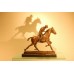 EP-333 Bronze Statue of Polo Player on Trotting Horse 