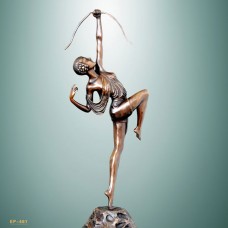 EP-461 Bronze Statue of Woman Dancing with Bow