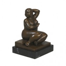 EPA-006 Bronze Statue of Rubenesque Voluptuous Woman Modeling
