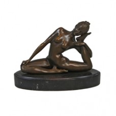 EPA-108 Bronze Statue of Woman Stretching and Posing Nude