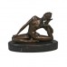 EPA-108 Bronze Statue of Woman Stretching and Posing Nude