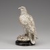 HM2386 Perched Bronze Hawk on Marble 