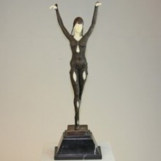 XQ-003 Bronze Statue of Nouveau Woman Posing